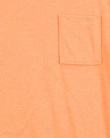 Kid Solid Woven Short-Sleeve Tee - Orange
