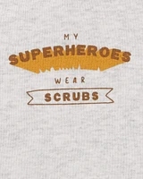 Baby Preemie Superheroes Wear Scrubs Tee