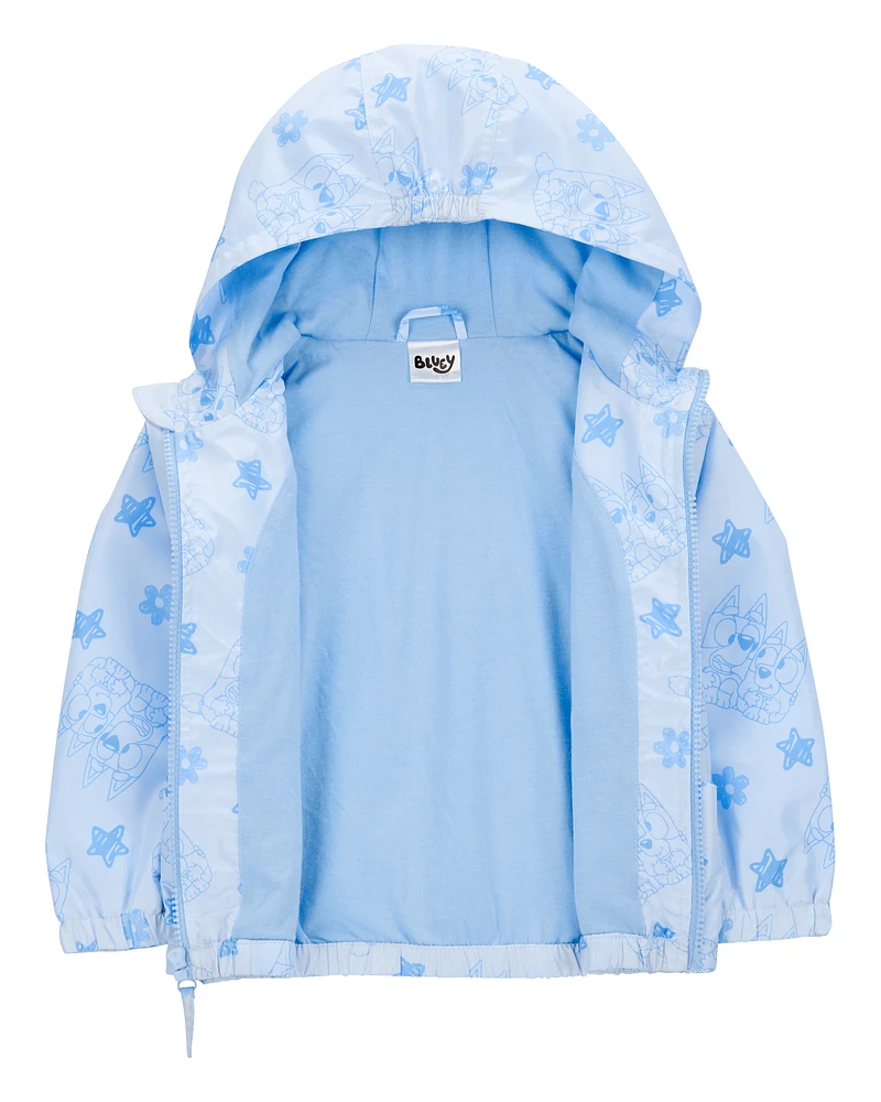 Toddler Bluey Windbreaker Jacket - Blue