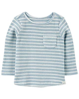 Striped Thermal Long-Sleeve Tee