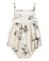 Baby Girl 1-Piece Beach Print Swimsuit