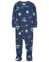 Baby 1-Piece Space Print 100% Snug Fit Cotton Footie Pajamas