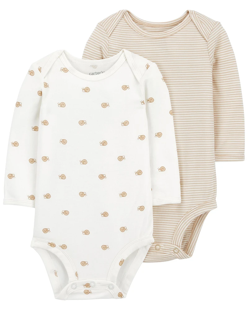 Baby 2-Pack PurelySoft Long-Sleeve Bodysuits