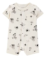 Baby Pirate Snap-Up Cotton Romper