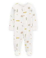 Baby New York City Print 2-Way Zip PurelySoft Sleeper Pyjamas - Ivory