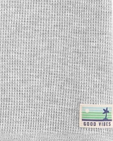 Toddler Short-Sleeve Waffle Knit Tee - Grey