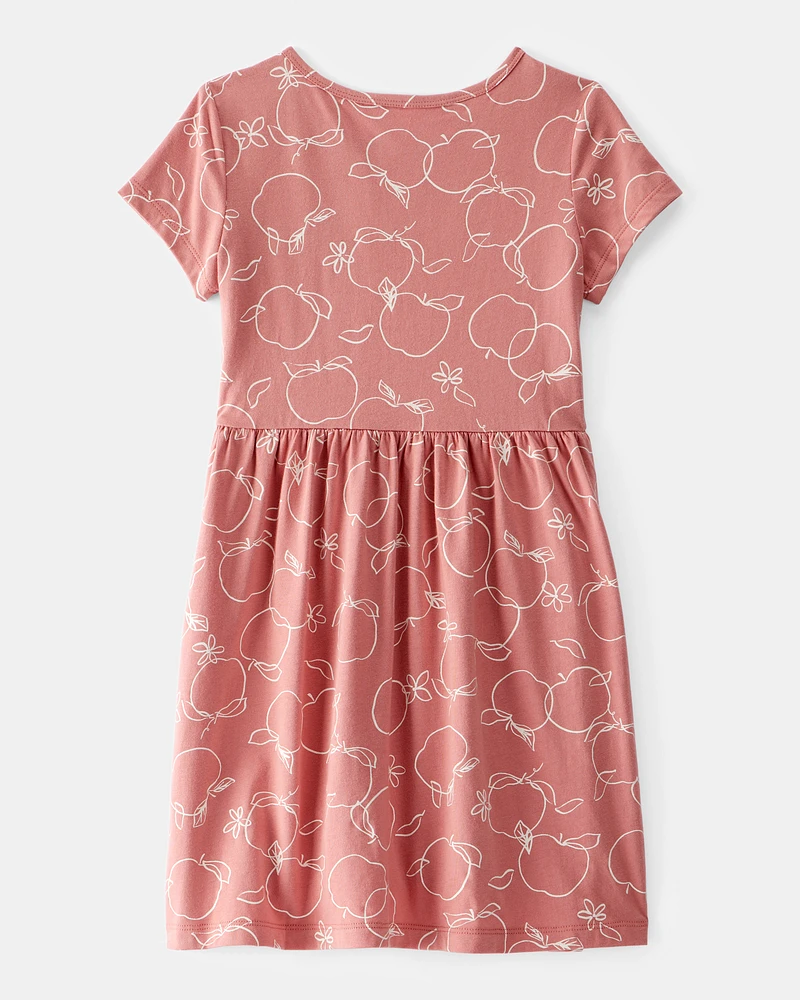 Kid Apple Print Dress