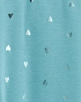 Baby Shiny Heart Cozy Fleece Leggings