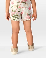 Toddler Floral Gauze Shorts