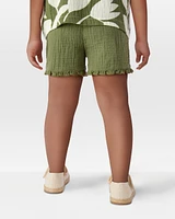 Toddler Ruffle Gauze Shorts