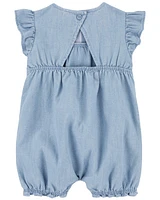 Chambray Flutter Romper