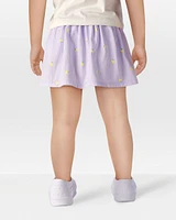 Toddler Striped Lemon Print Skort - Purple
