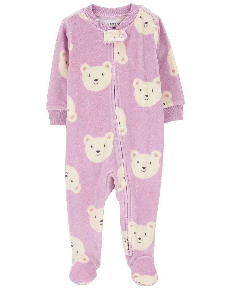 1-Piece Bear Fleece Footie Sleep & Play