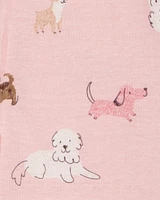 Toddler 1-Piece Dog 100% Snug Fit Cotton Footie Pyjamas