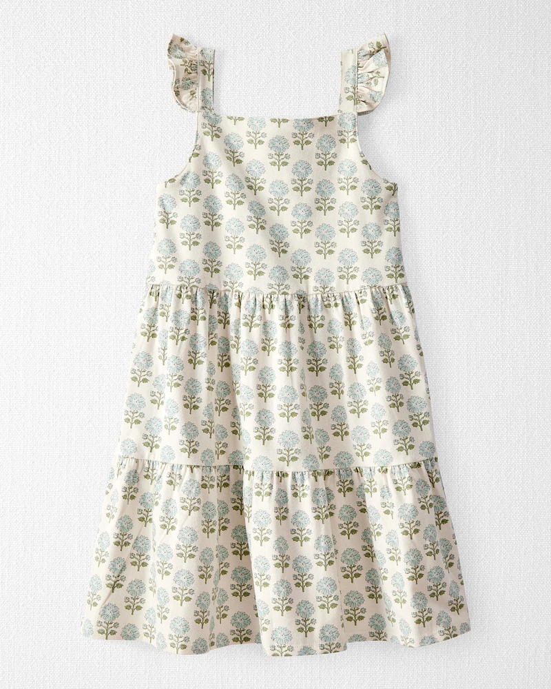 Kid Organic Cotton Floral-Print Dress