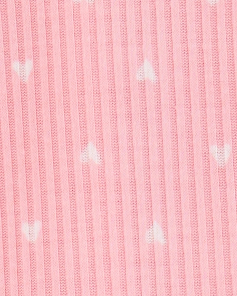 Girls Heart Loose Fit 2-Piece Pyjamas - Pink