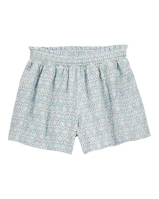 Kid Geo Print Flowy Pull-On Shorts