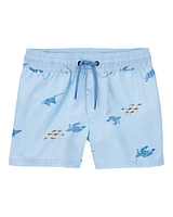 Toddler Sea Creatures Swim Trunks - Blue