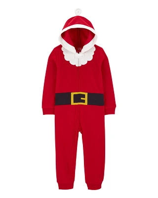 Toddler 1-Piece Santa Fleece Pyjamas