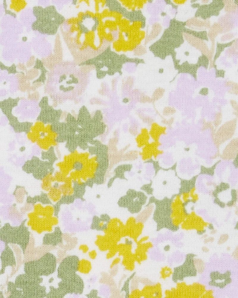 3-Piece Floral Crinkle Jersey Little Short Set