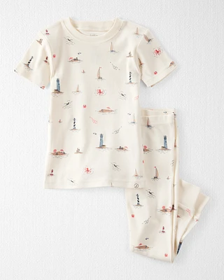 Toddler Organic Cotton Pyjamas Coastal Print