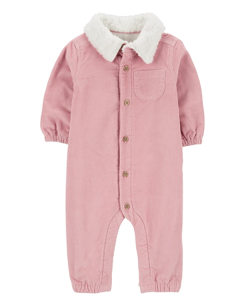 Baby Corduroy Sherpa Jumpsuit