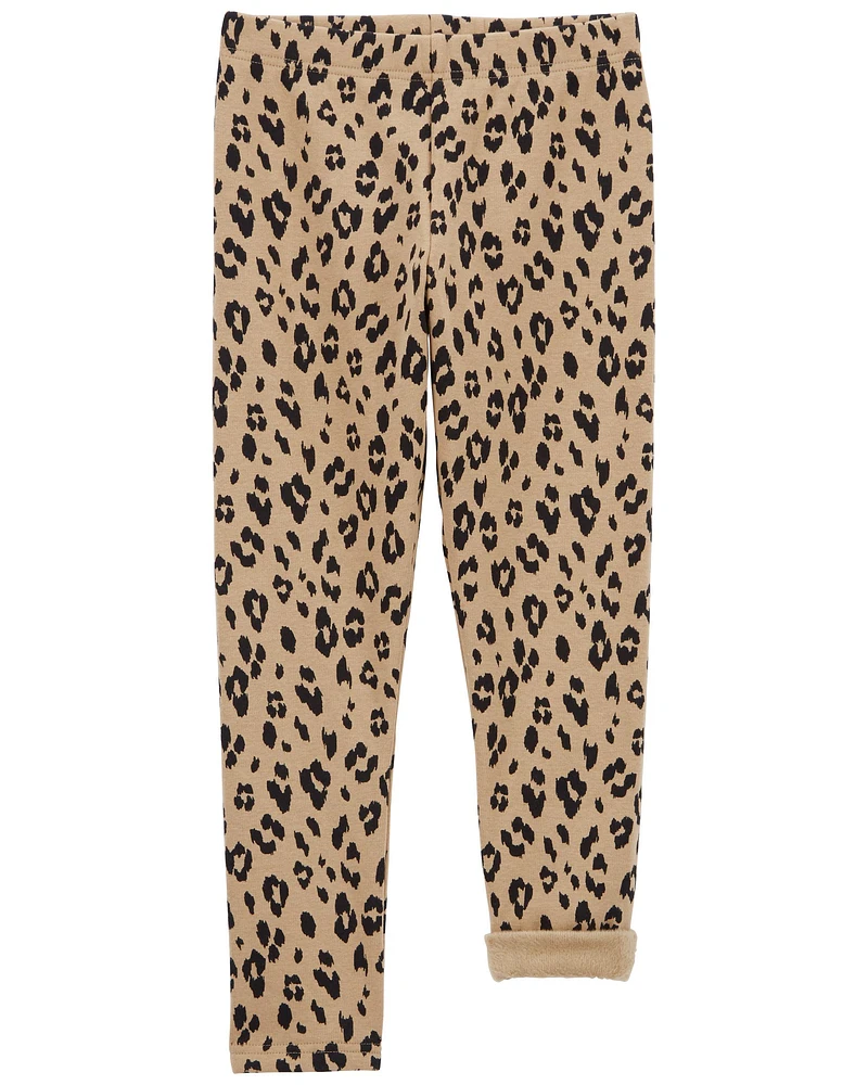 Leopard Cozy Fleece Leggings