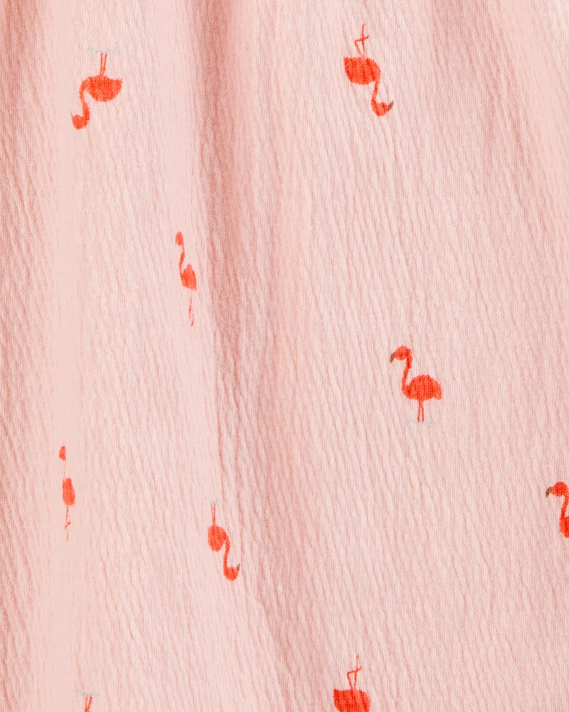 Toddler Flamingo Pom Fashion Top - Pink