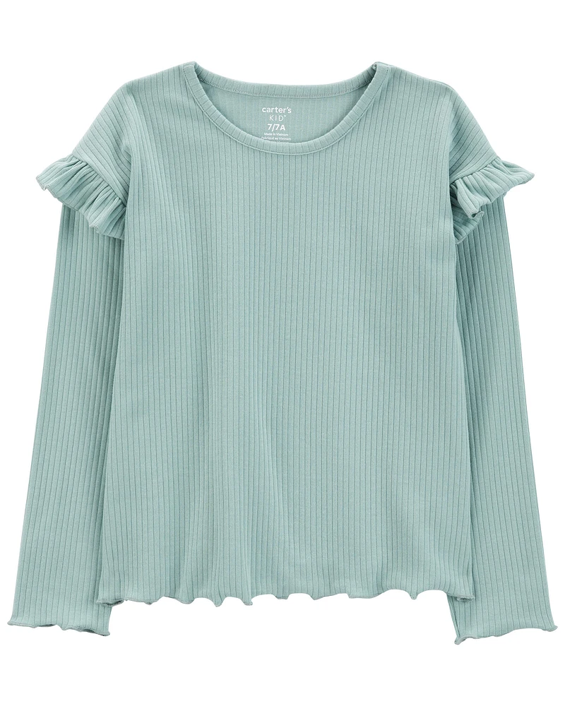 Kid Long-Sleeve Ribbed Top