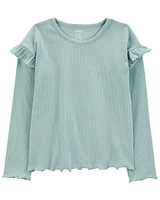 Kid Long-Sleeve Ribbed Top