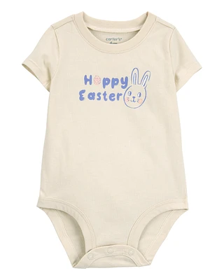 Baby Easter Short-Sleeve Bodysuit - Ivory