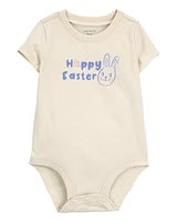 Baby Easter Short-Sleeve Bodysuit - Ivory