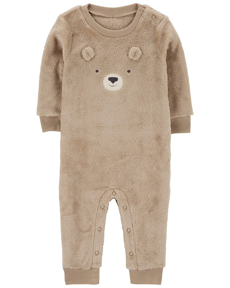 Baby Bear Fuzzy Jumpsuit