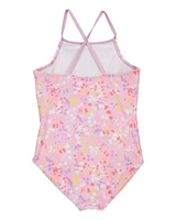 Kid 2-Piece Printed 1-Piece Swimsuit & Short Set
