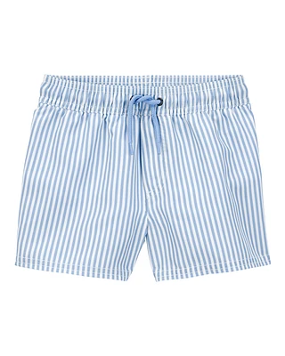 Toddler Striped Swim Trunks - Blue