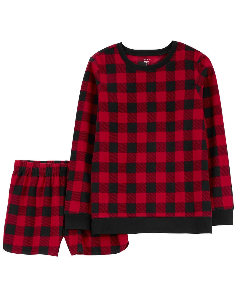 2-Piece Buffalo Check Fleece Pyjamas