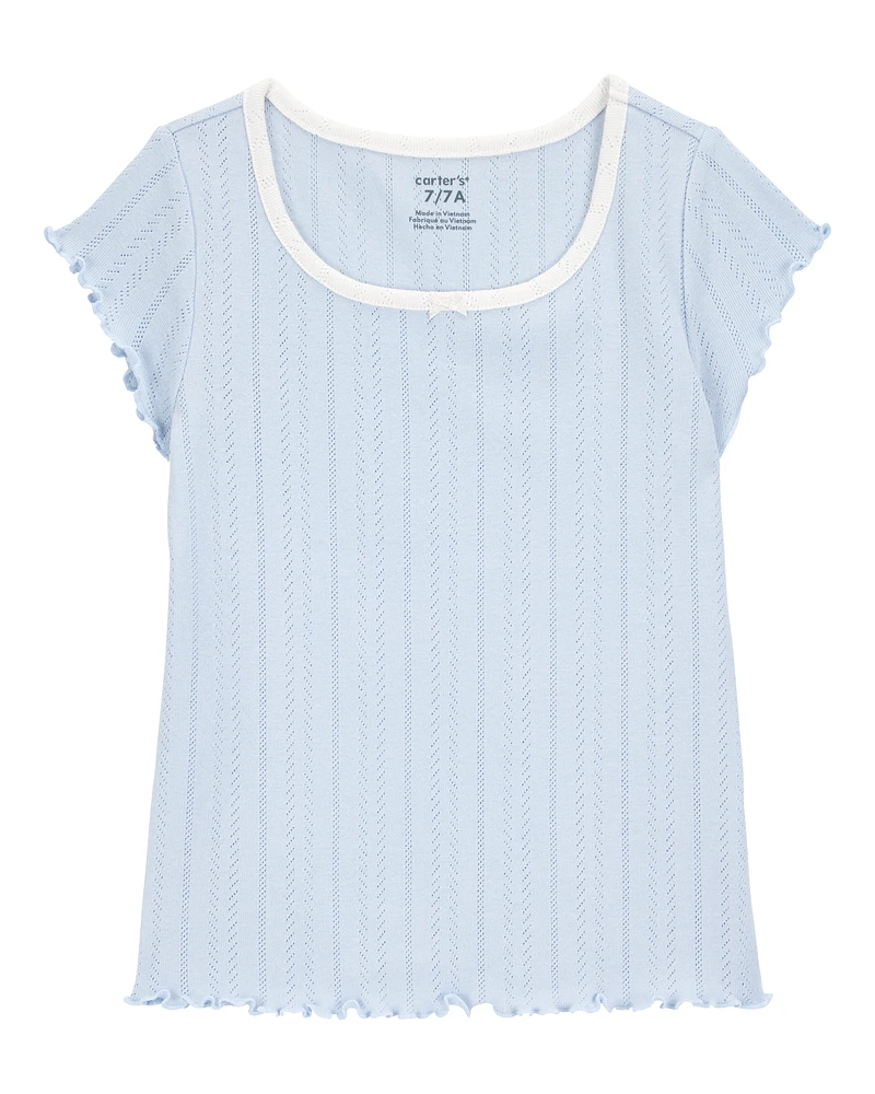 Kid Pointelle Baby Tee