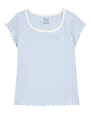 Kid Pointelle Baby Tee
