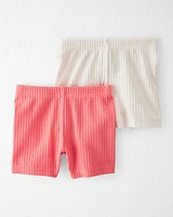 Baby Organic Cotton Ribbed Pedal Shorts