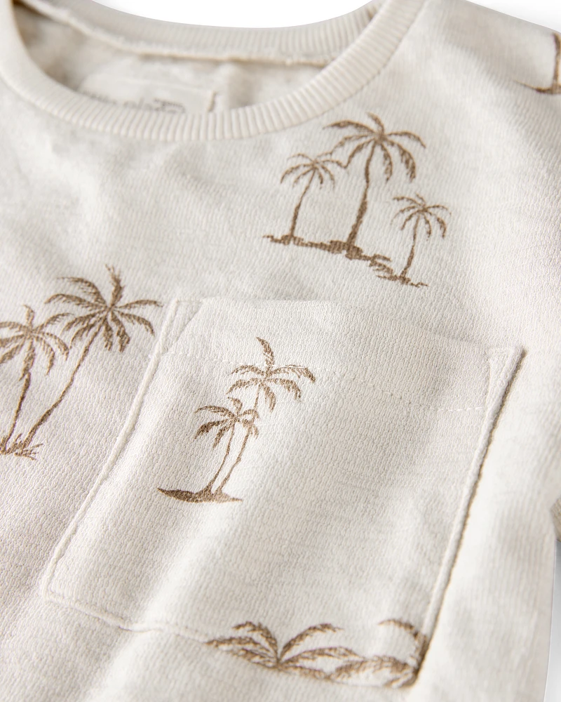 Toddler Boy 2-Piece Palm Tree-Print Set Made with Organic Cotton