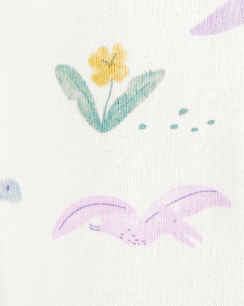 Baby Floral 2-Way Zipper Cotton Sleeper