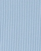 Kid Solid Ribbed Cotton Blend 2-Piece Pyjamas