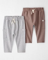 Baby 2-Pack Organic Cotton French Terry Joggers