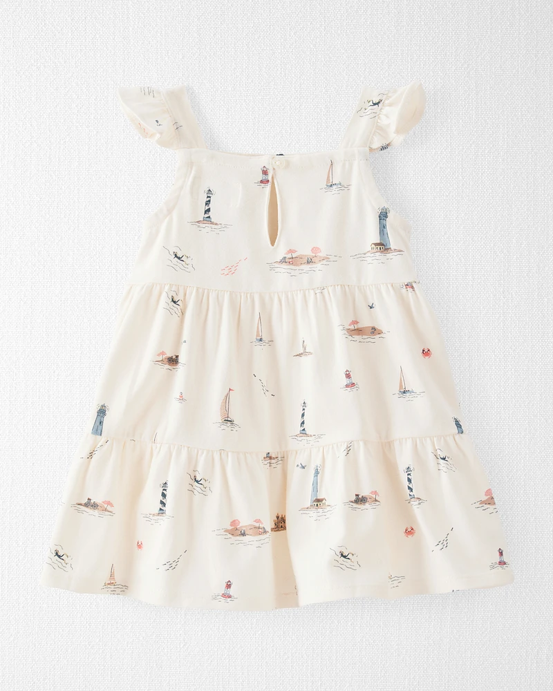 Baby Organic Cotton Coastal-Print Dress