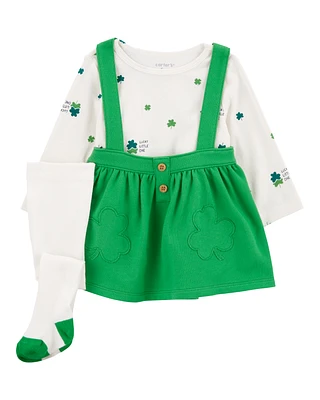 Baby 3-Piece St. Patrick's Day Print Jumper Set