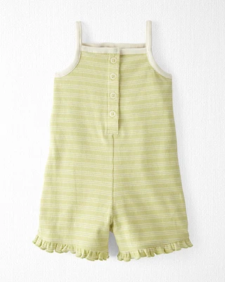 Baby Striped Organic Cotton Rib Romper