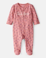 Baby Little Sister 2-Way Zip Cotton Sleeper