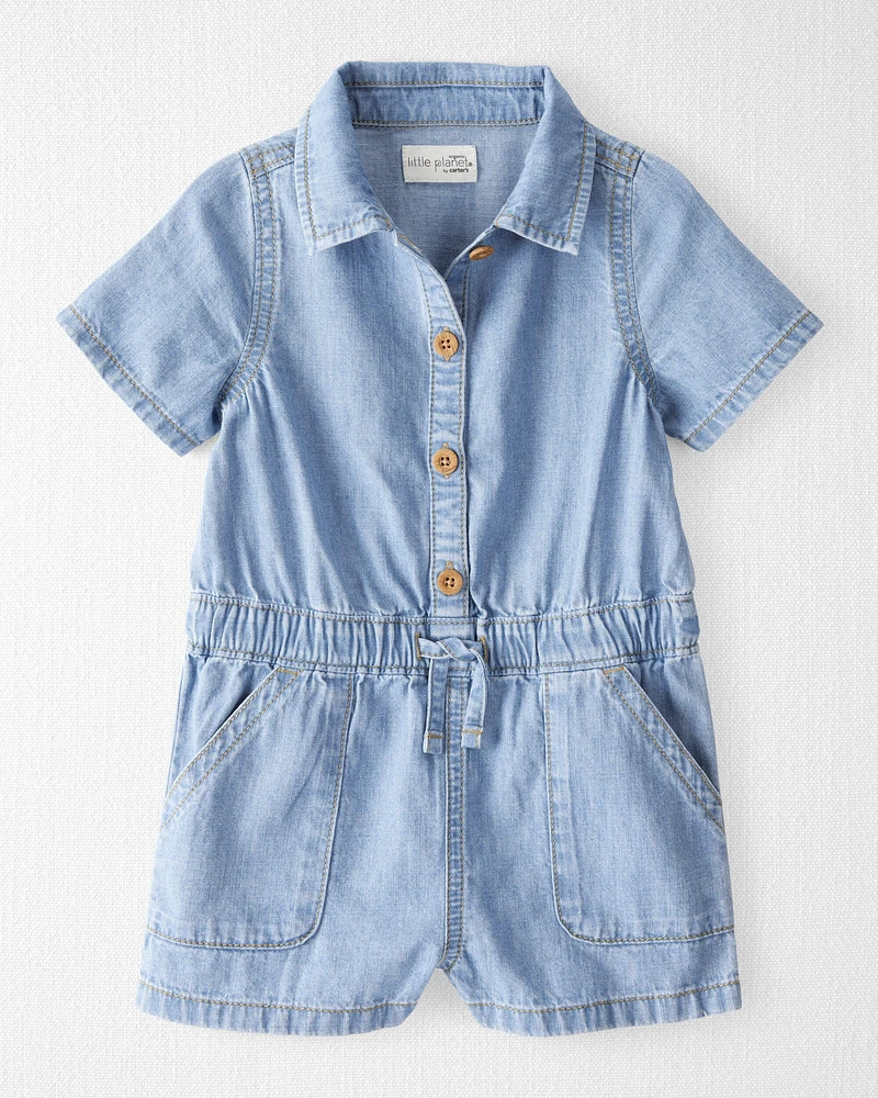 Toddler Organic Cotton Chambray Romper