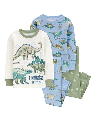 Baby 4-Piece Dinosaur 100% Snug Fit Cotton Pyjamas