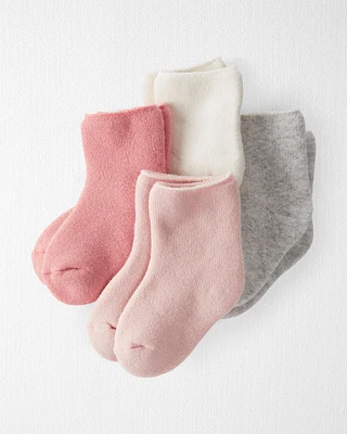 Baby 4-Pack Organic Cotton Terry Socks